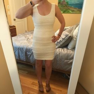 White body con dress